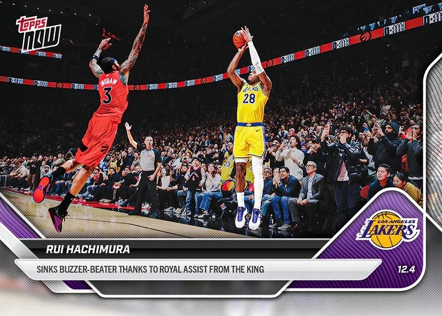 Rui Hachimura 2025-26 NBA Topps NOW Card #74 Lakers - QTY