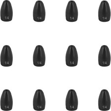 12Pcs Tungsten Flipping Weights for Bass Fishing 