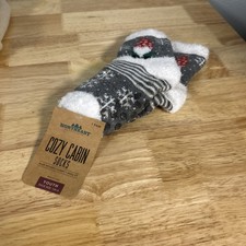 Northeast Outfitters Youth Cozy Cabin Crew Socks Gnome Christmas Aloe Infused
