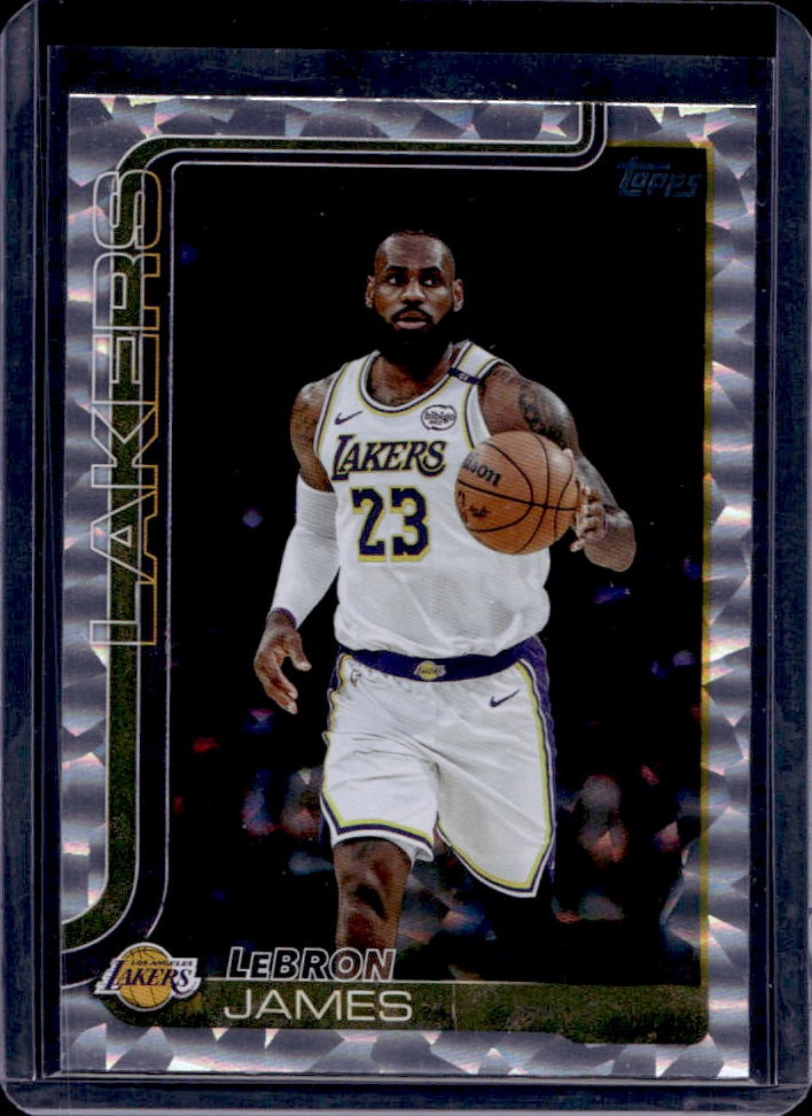 2025-26 Topps LeBron James Crackleboard Foil #150 Lakers