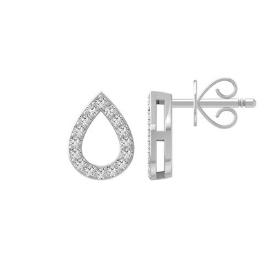 Ohrstecker 0,1 kt im Labor gezüchteter Diamant 10 K Weißgold Geschenk für Frauen