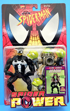 VINTAGE 1998 TOY BIZ - SPIDERMAN - SPIDER POWER - SLIME SHAKER VENOM - SERIES 1
