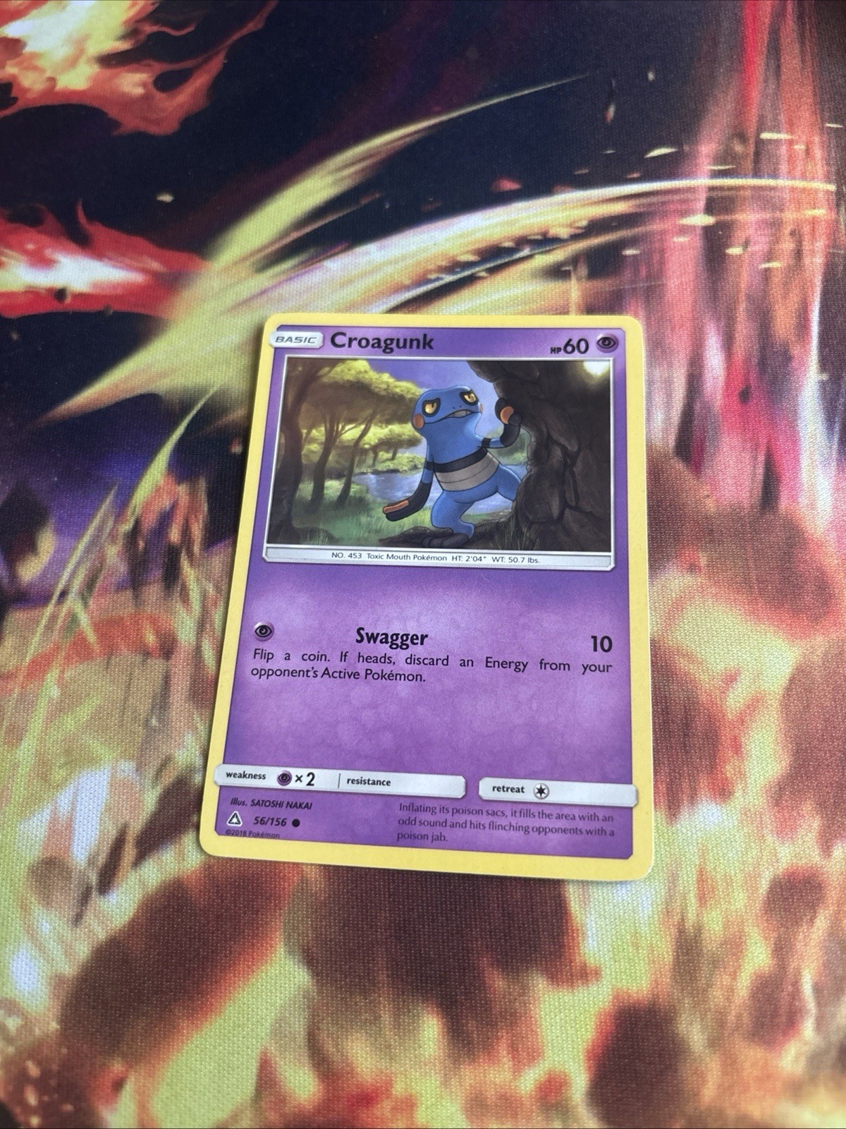 Croagunk 56/156 Pokemon - Sun & Moon Ultra Prism LP/MP