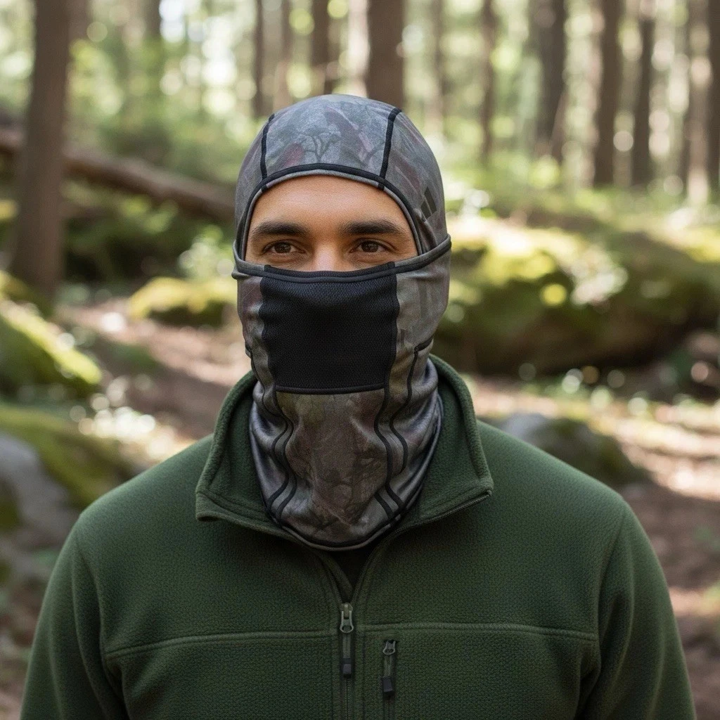 adidas Alphaskin III Balaclava Camo Hood Reflective Ski Mask Shiesty NEW