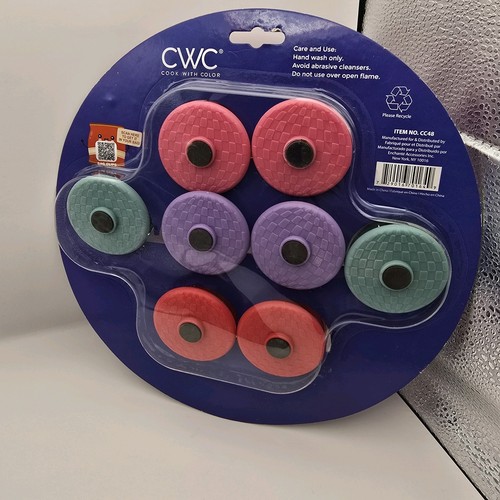CWC Cook with Color Disco Ball Smiley Face magnetic chip Bag clips 8 pc - Picture 2 of 2