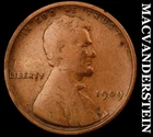 1909 VDB Lincoln Wheat Cent - Scarce  Semi-key  Better Date  No Reserve  #J8439