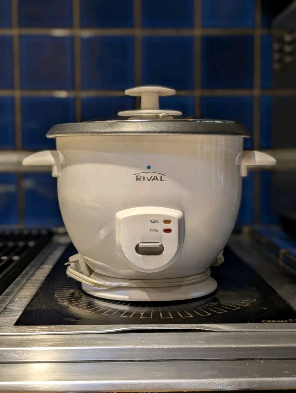 Compact Electric Rice Cooker 3-Cup Nonstick Warm Feature