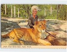 Cartolina Tiger & Safari Jane Jungle Larry's African Safari Napoli Florida USA