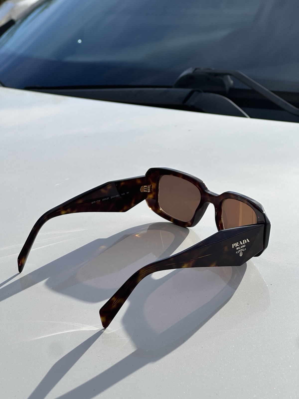 PRADA Oval Sunglasses Tortoise Shell Plastic Fram… - image 7