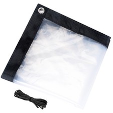 Heavy Duty Clear Tarp with Grommets Waterproof Cover for Greenhouse Multi-Use