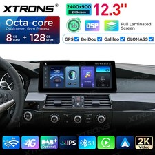 Android 14 Radio 12.3" 2K Screen for BMW 5 Series E60 E61 Qualcomm 8+128GB GPS