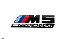 18-23 Bmw F90 M5 Competition Rear Trunk Emblem Nameplate Badge Gloss Black