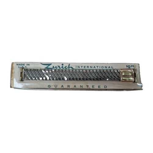 NOS Kalbe Zurich International Silver Expansion Watch Band Vintage USA