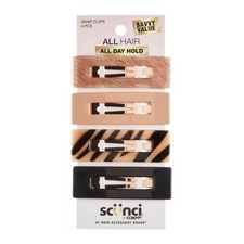 scünci Large Rectangular Fashion Snap Clips - Assorted Colors 