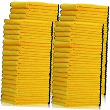 Pcs Microfiber Towels: 16"x16" Microfiber Drying Towels Bulk Micro 40 Yellow