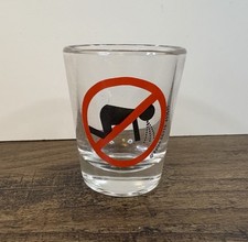 Vintage No Puking Vomiting Throwing Up Shot Glass Made In USA