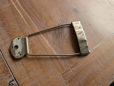 Gibson Trapeze Guitar Tailpiece 1950s Nickel Unsure Of Model, Modified?