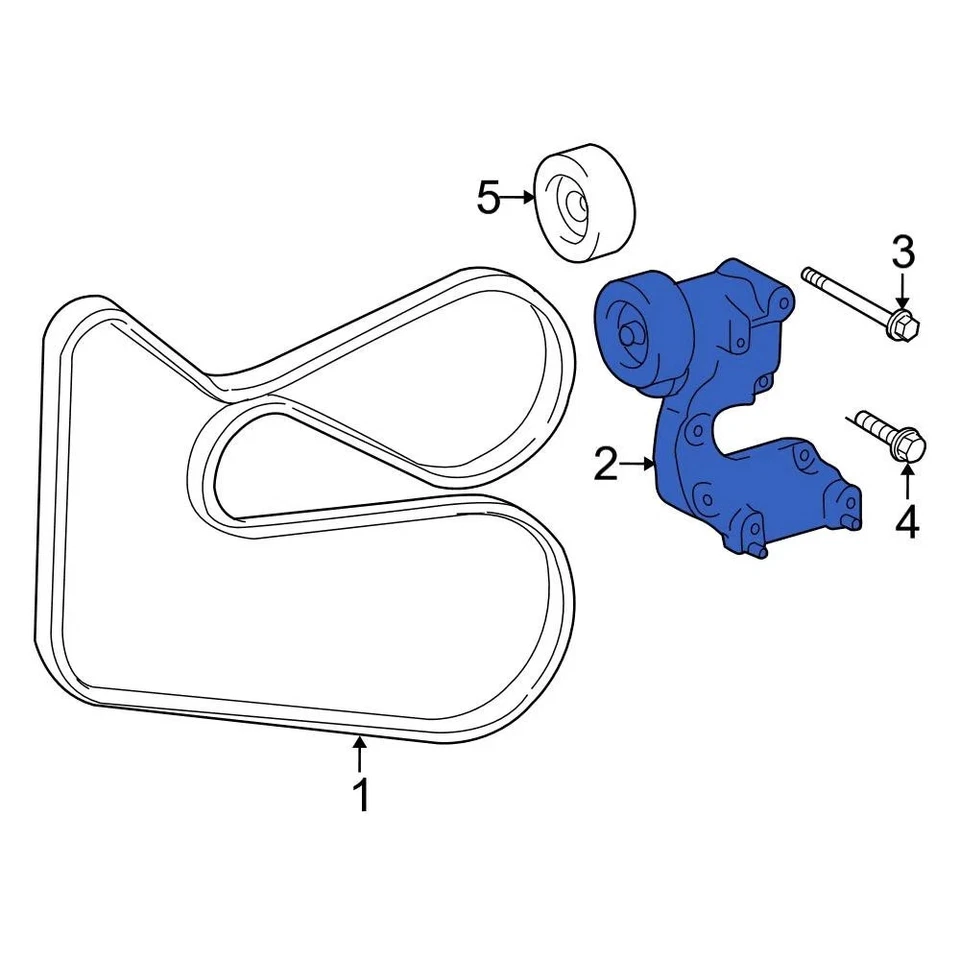 For Toyota Camry 07-17 Toyota 1662031040 Accessory Drive Belt Tensioner Assembly - Image 4 of 4
