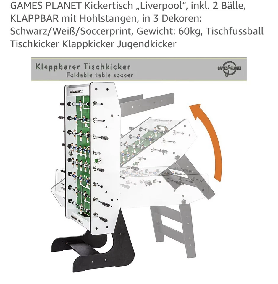 Kickertisch Klappbar - Bild 3 von 4