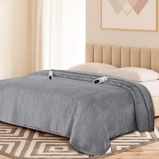 Electric Blanket King with Dual Control-100 X90 Soft Flannel Heating Blanket, 9 