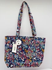 Vera Bradley Disney Mickey And Friends Playful Floral Small Vera Tote NWT