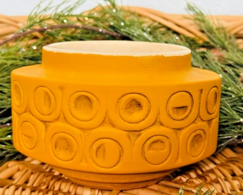 McCoy Planter Scandia Line #30 Mustard 3.5" Tall MCM Collectors 1973