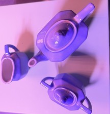 Miniature 15 Piece Solid Blue Tea Set