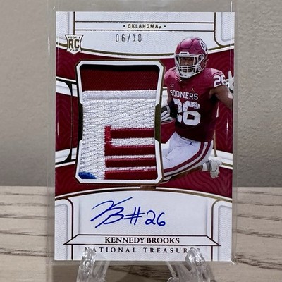 2022 National Treasures #73 Kennedy Brooks Rookie Patch Auto RC RPA /10 Valero