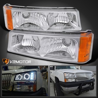 Fits 2002-2006 Chevy Avalanche 03-07 Silverado Bumper Lights Turn Signal Lamps
