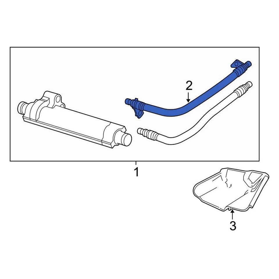 For Ford Crown Victoria 1998-2011 Ford 3W7Z6A715AA Engine Oil Cooler Line - Image 2 of 2