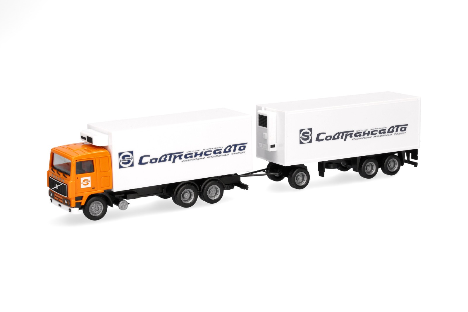 Herpa 321167 Volvo F10 Kühlkoffer-HZ ""Sovtransavto"" (RUS), 1:87 NEU - Modellauto