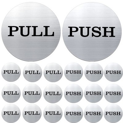 20 Pieces/ 10 Pairs 2'' Round Push Pull 2 inches/ 5 cm in diameter, silver