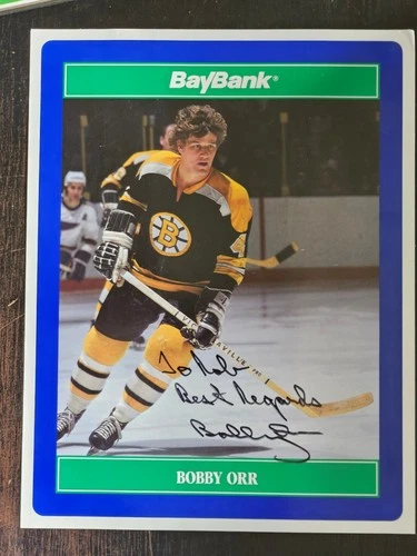 TO ROB BOBBY ORR KEYBANK COLOR PHOTO 8"X11"