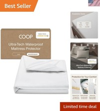 Ultra-Tech King Mattress Protector - Waterproof, Machine Washable, and Silent