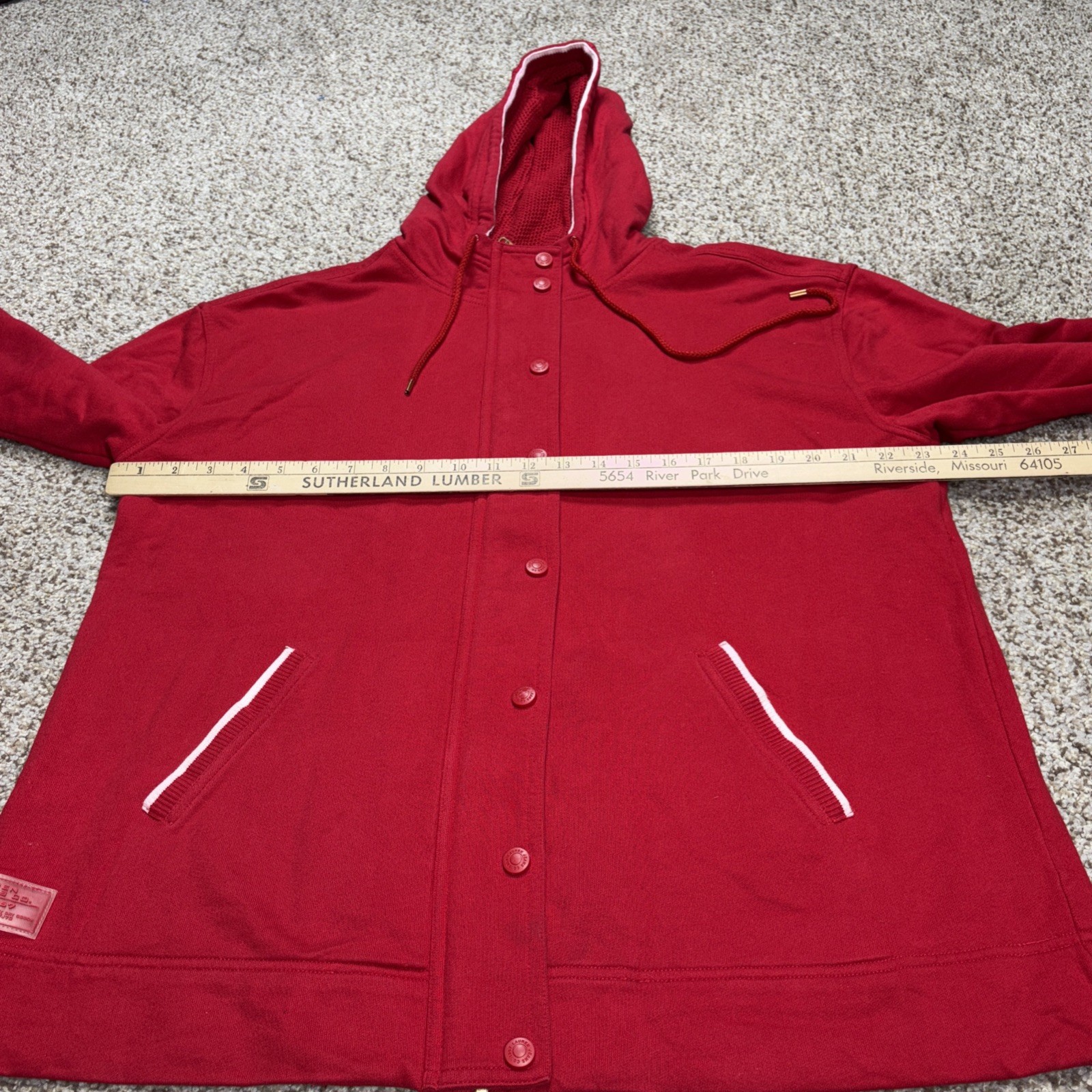 Vintage Ralph Lauren Red Full Zip Sweatshirt Women’s XL Lauren Jeans Co - View 10