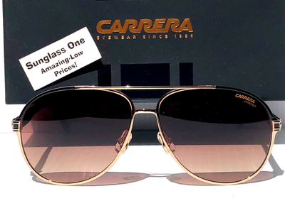 CARRERA Gold & Black Frame Gradient Brown Lens Sunglass 1051  display picture 2