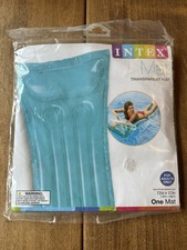 INTEX Economat 72"x27" Adult Inflatable Float Mat Float Teal Transparent