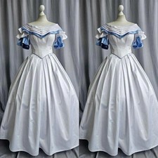 Victorian Princess Gown Pink Victorian Civil War Puffy Princess Wedding Dress