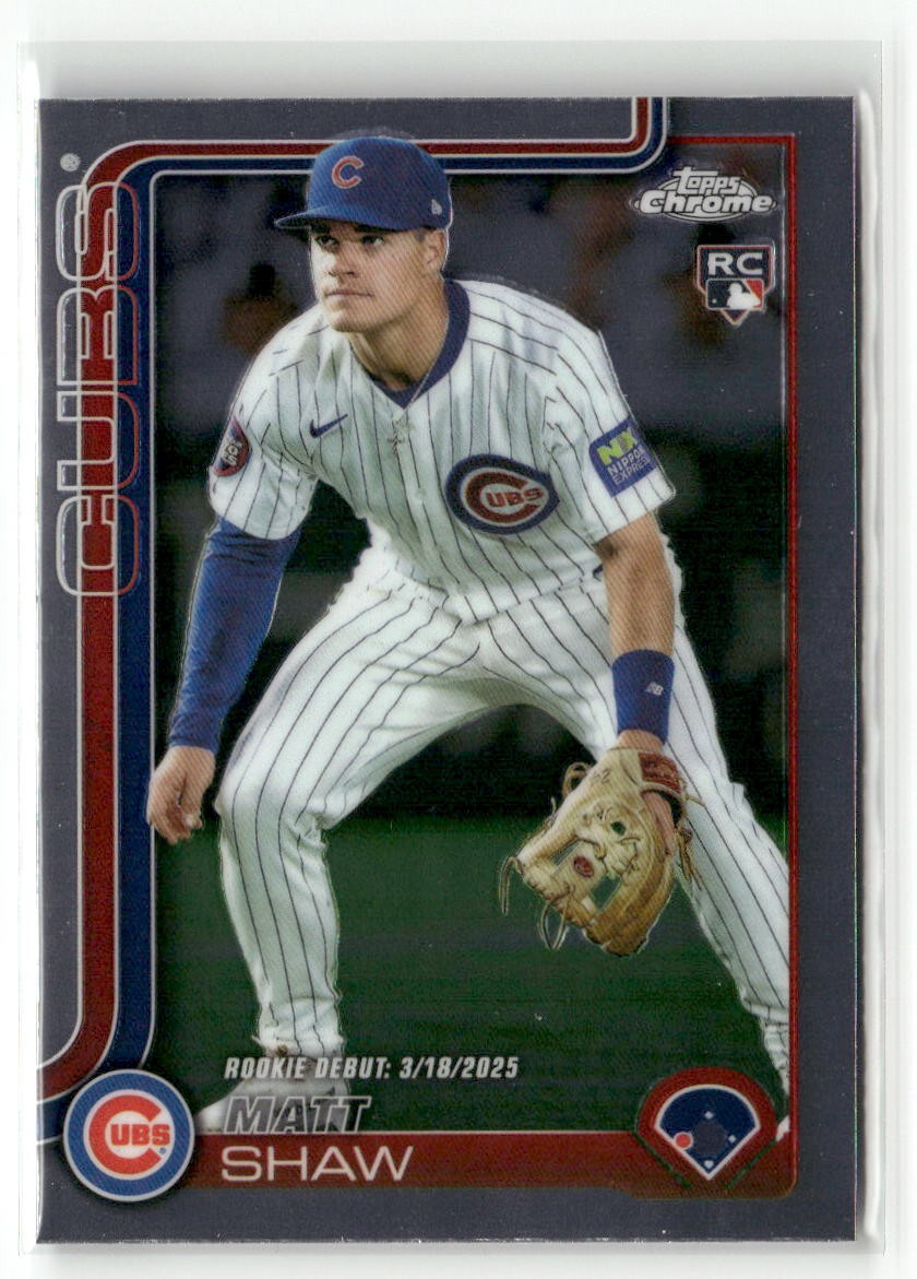 2025 Topps Chrome Update #USC135 Matt Shaw RC ROOKIE DEBUT