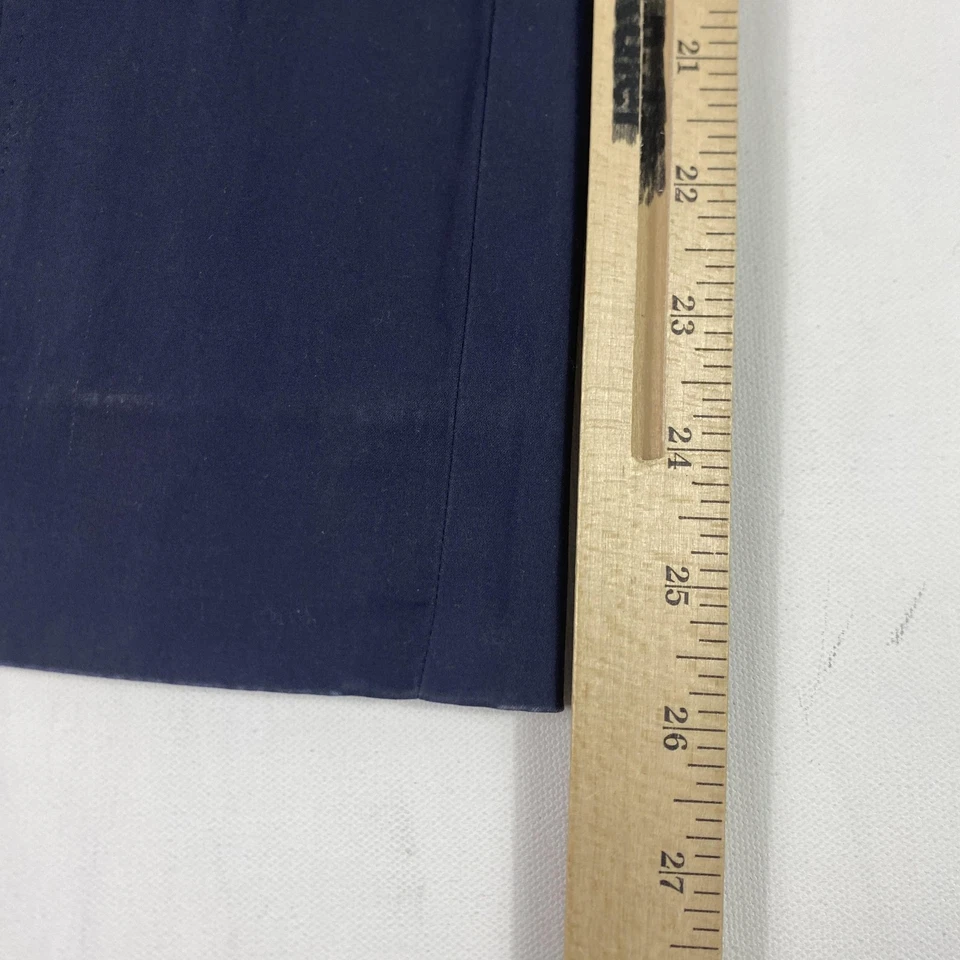 Pantalones de vestir Brioni para mujer azul marino algodón seda forrados pierna recta pantalones de diseñador Foto 3 de 4