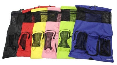 Adoretex Quick Dry Mesh Equipment Sport Drawstring Gym Swim Bag Black