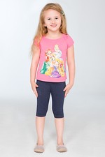 Cropped Children 3/4 Cotton Leggings Basic Plain Kids Capri Pants Age 2 - 13