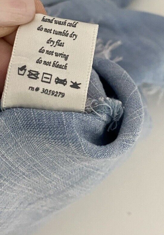 Harper Blue Chambray Button Down Long Sleeve Top … - image 11