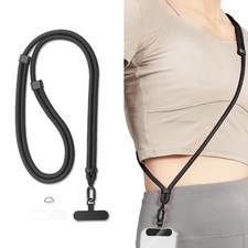 Phone Lanyard Crossbody with 2 Phone Tabs, Adjustable Phone Strap for All Pho...