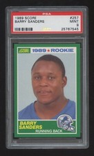 PSA 9 BARRY SANDERS 1989 SCORE ROOKIE RC SP #257  LIONS HOF RB  SANDERS BEST RC