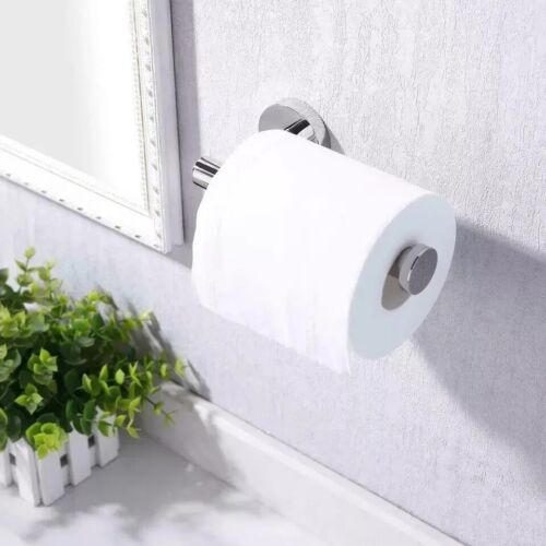 Toilet Roll Holder Wall Mounted Loop Roll Holder With Fittings - Picture 7 of 11