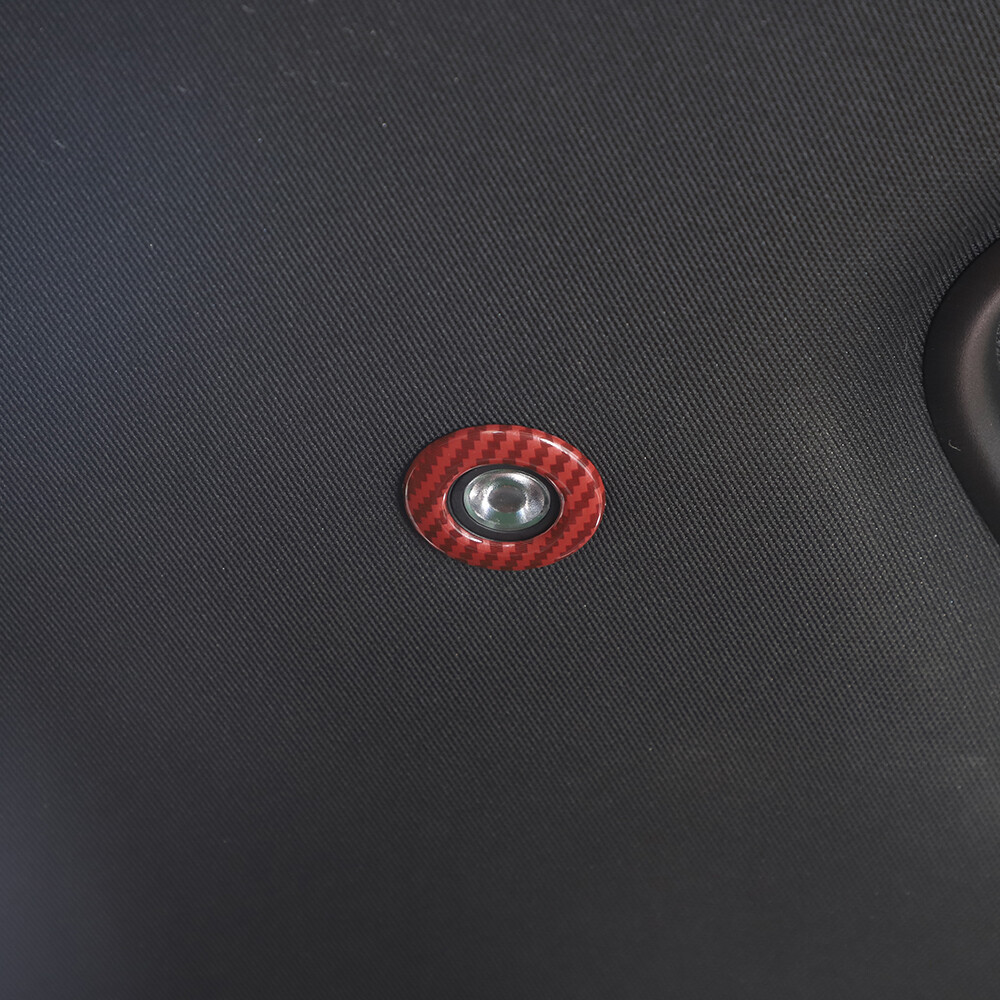 Interior Roof Reading Light Lamp Frame Trim Cover for 2014+ Dodge Challenger Red