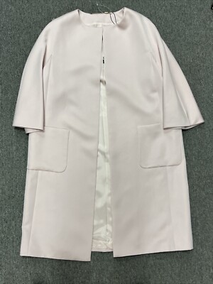 ESCADA Coat Womens 40 Pink Camelia Maso Satin Overcoat NWT $1675