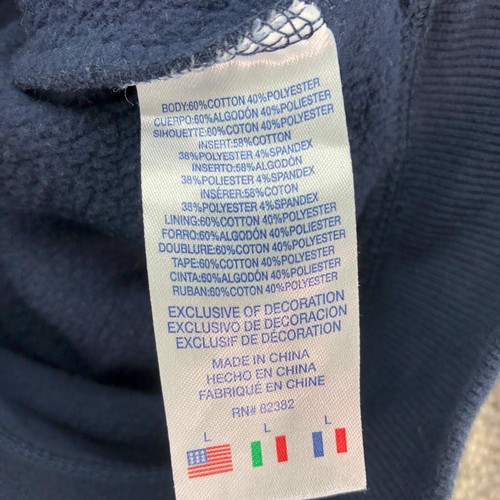 Champion Pullover Hoodie Blue Boys Kids Sz L Fleece Lined Logo - Picture 3 of 10