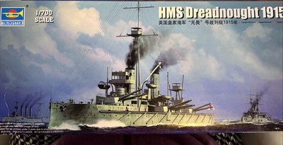 Trumpeter 1/700 scale HMS Dreadnought 1915 plastic model NIB